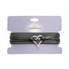 Kingdom Hearts Silver Heart black leather cuff 3