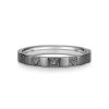 Monogram Ring Single Platinum Black Coating