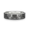 Monogram Ring Double Silver Black Coating