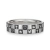 Monogram Ring Double Silver