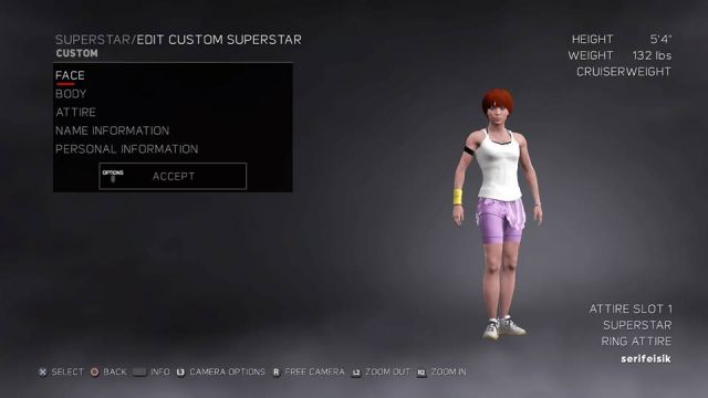 kairi in wwe 2k17 i made her in my ps4 kairi in wwe 2k17 i made her in my ps4