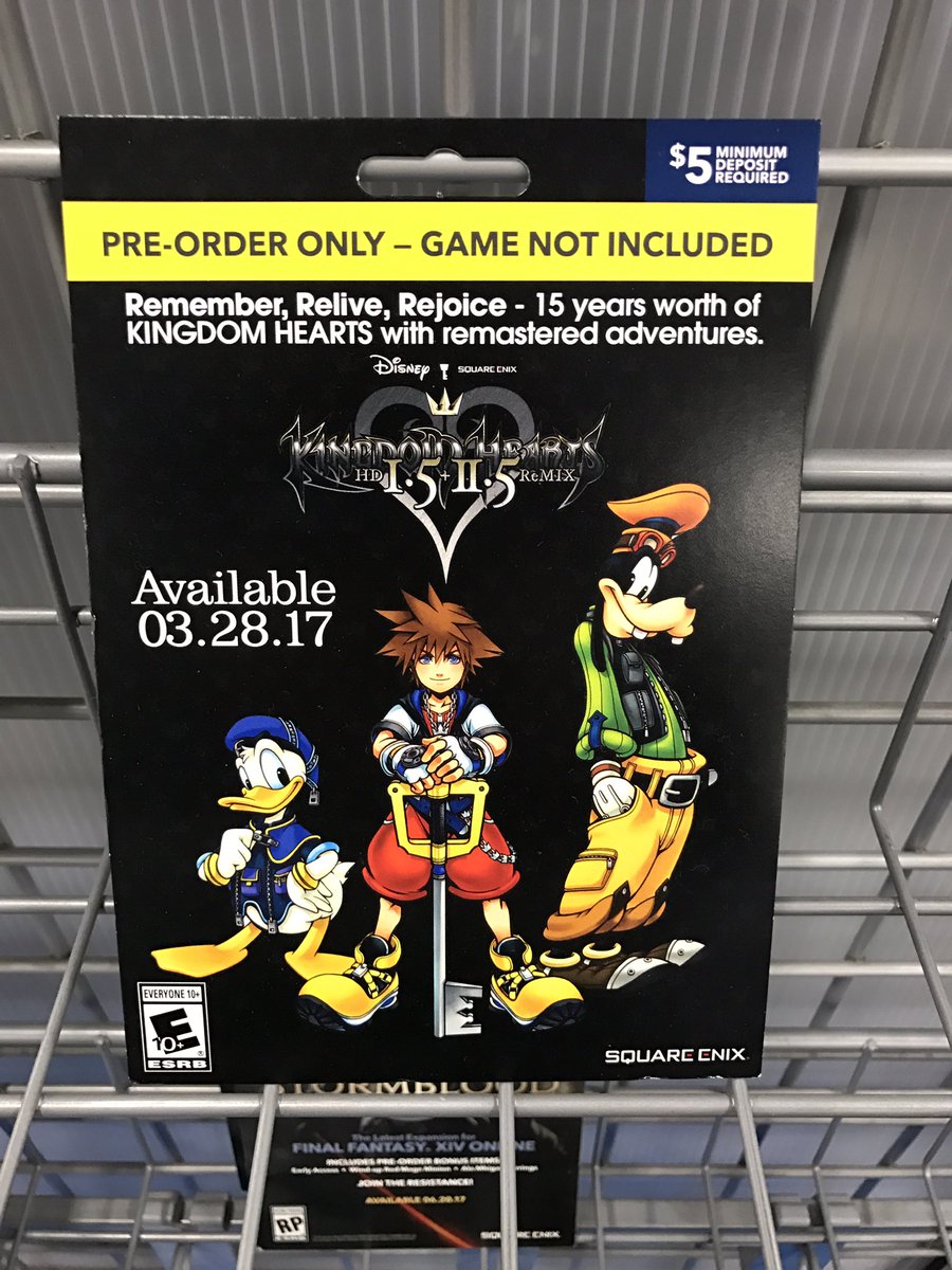 Kingdom Hearts Hd 1 5 2 5 Remix Pre Order Cards Are In Stores Now Kingdom Hearts News Kh13 For Kingdom Hearts