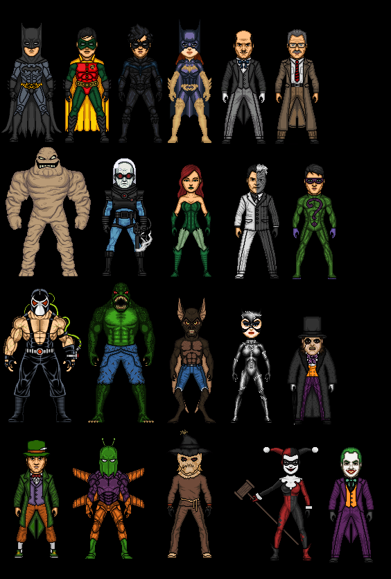 My version Of Burton Schumacher s Batman characters