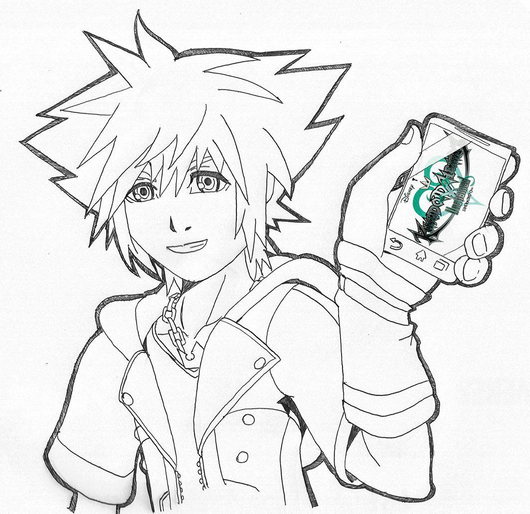 Sora with kingdom hearts chi - Drawings - KH13 · for Kingdom Hearts