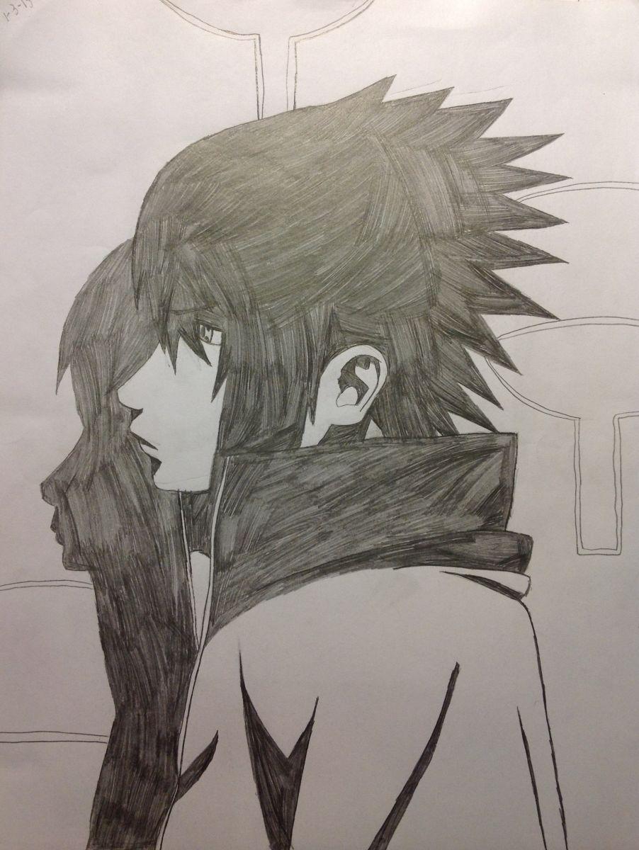 Line art Sasuke Uchiha Drawing Naruto Shippuden: Naruto vs. Sasuke,  painting, angle, white png | PNGEgg