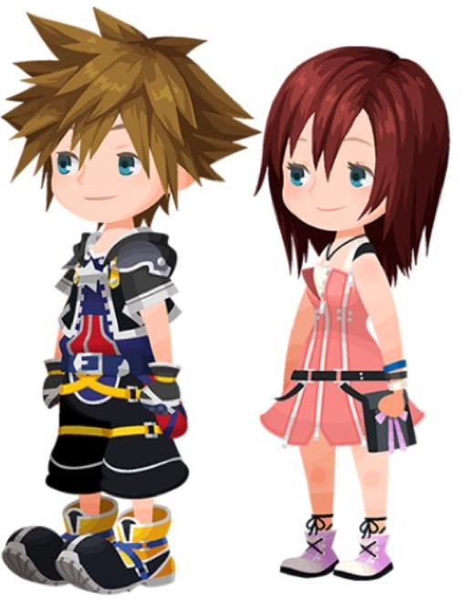 KHUX Style Sora Kairi and Riku Avatars by Todsen19