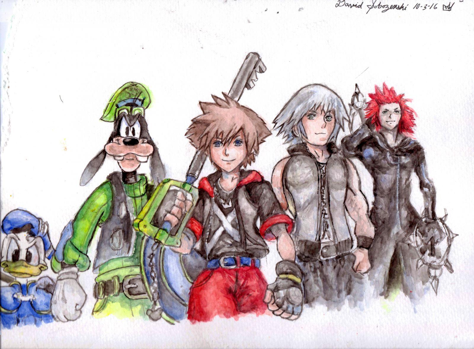 Kingdom Hearts 2.8 Watercolor Painting Drawings KH13 for