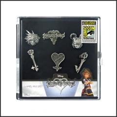 2017 San Diego Comic Con Exclusive - Kingdom Hearts Pewter Lapel Pins - 6 pc Set