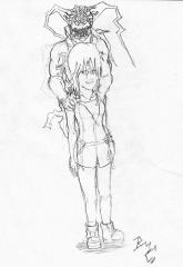 Kairi-Xehanort rough sketch.