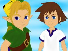 Sora and Link Childhood friends