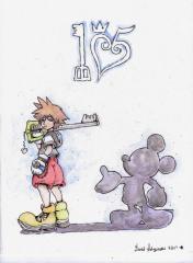 Kingdom Hearts 15th Anniversary Watercolor Sketch