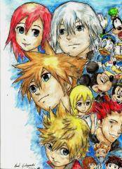 Kingdom Hearts 2 Manga Characters Drawing