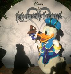 Donald Duck In Kingdom Hearts attire At Disney Vacation Club Member's Moonlight Magic after hours event At Disneyland 2