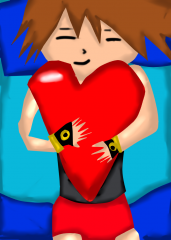 sora sleep with heart pillow