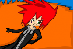 axel with Hes fire background