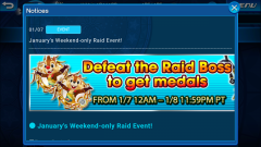 January Weekend Raid 1