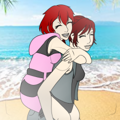 Kairi and Hatsuko (Kingdom Hearts AU)