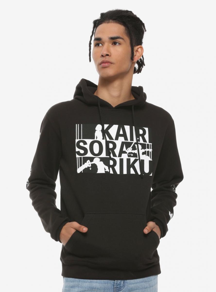 Kingdom Hearts Black and White Hoodie