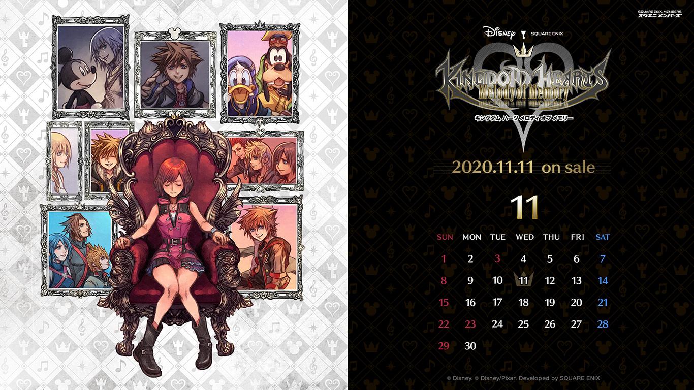 Square Enix Members Japan Releases New Kingdom Hearts Melody Of Memory Wallpaper Calendar For The Month Of November Kingdom Hearts News Kh13 For Kingdom Hearts
