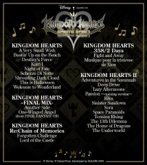 2020-11-09 Kingdom Hearts Melody of Memory Songs List